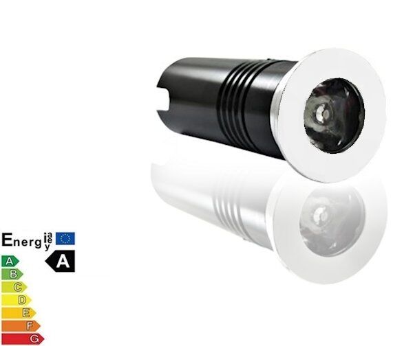 FARETTO BIANCO A LUCE BIANCA LED 3W SEGNAPASSI CALPESTABILE ESTERNO INTERNO