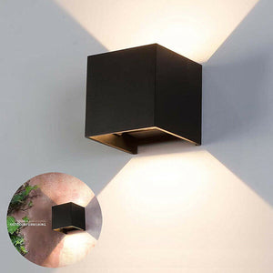 APPLIQUE NERO CUBO LED 10W FARETTO LAMPADA PARETE MURO LUCE NATURALE 4000K