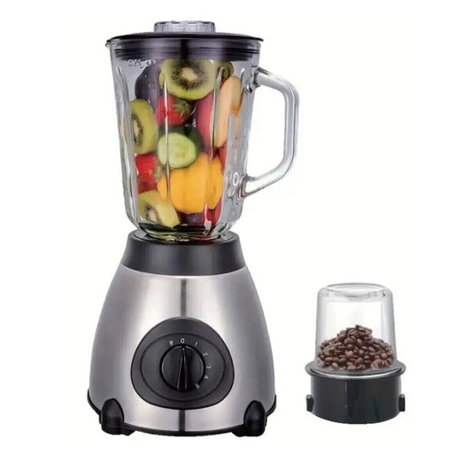 Frullatore Elettrico 2 In 1 Macina Caffe Tritatutto 500W Mixer Frutta 1.5L B0471