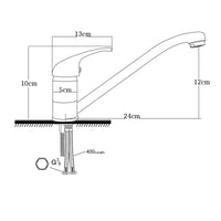 RUBINETTO MISCELATORE CROMATO CASA CUCINA LAVABO COMPLETO KIT MONTAGGIO JH-8064