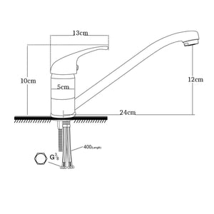 RUBINETTO MISCELATORE CROMATO CASA CUCINA LAVABO COMPLETO KIT MONTAGGIO JH-8064