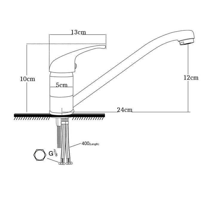 RUBINETTO MISCELATORE CROMATO CASA CUCINA LAVABO COMPLETO KIT MONTAGGIO JH-8064