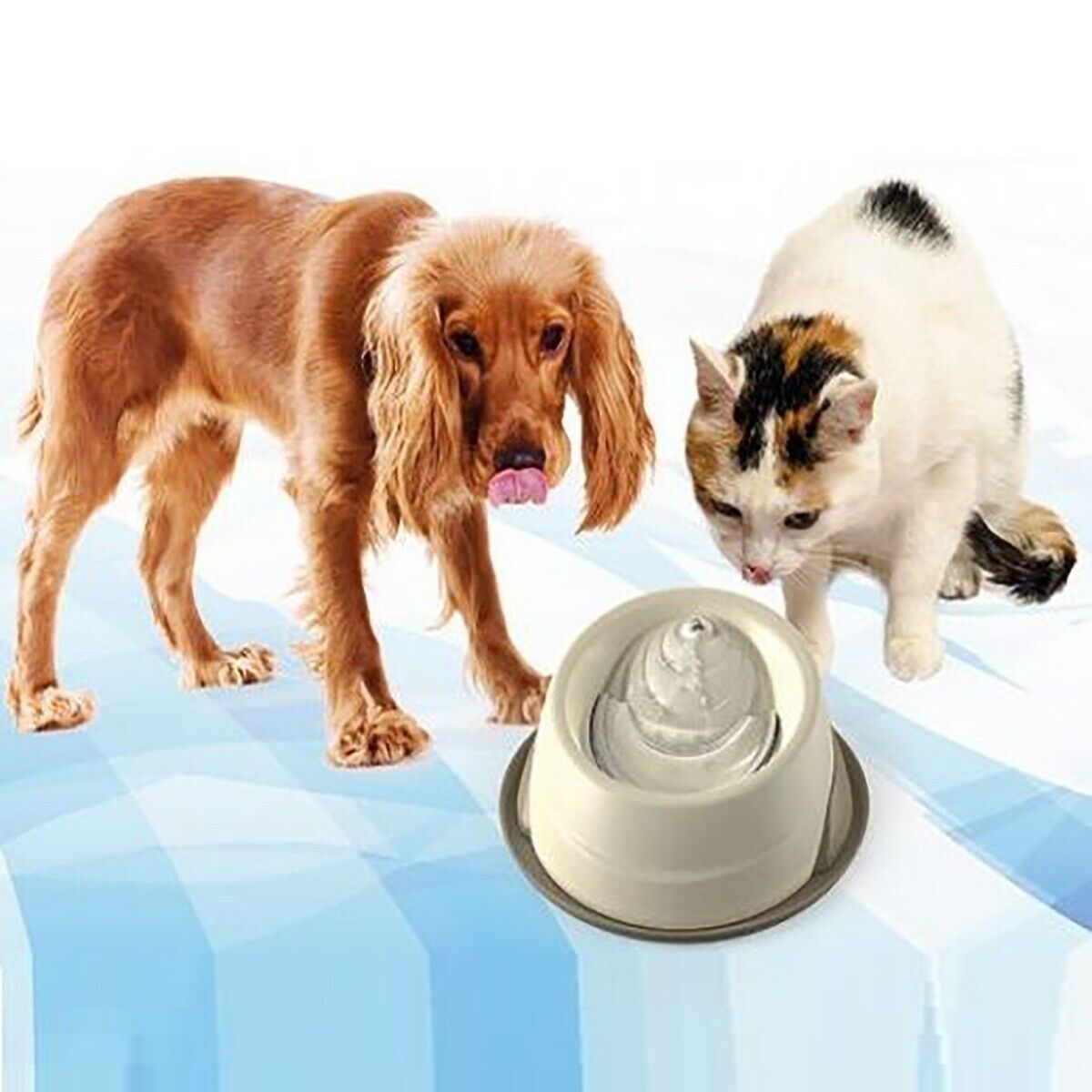 CIOTOLA AUTOMATICA FONTANA VASSOIO ACQUA CORRENTE PER CANE E GATTO ANTI SCIVOLO