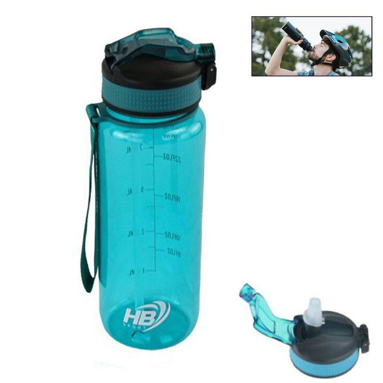 BORRACCIA SPORTIVA TRASPARENTE BOTTIGLIA PORTATILE 750ML SPORT FITNESS CANNUCCIA