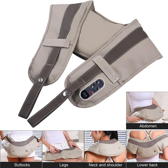 MASSAGGIATORE SHIATSU CERVICALE COLLO GAMBE GLUTEI SCHIENA TERMICO RISCLDANTE