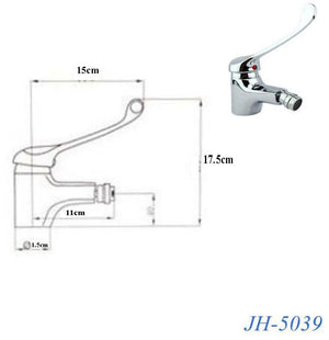 RUBINETTO MISCELATORE CROMATO CASA BAGNO BIDET COMPLETO DI KIT MONTAGGIO 5039