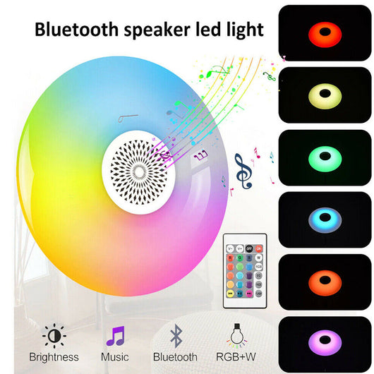 LAMPADINA LED BLUETOOTH UFO LUCE BIANCA RGB LAMPADA 48W CASSA ALTOPARLANTE MUSIC