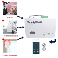 KIT ALLARME ANTIFURTO CASA WIRELESS GSM INTEGRATO SIRENA E ANTENNA E-002