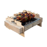 GRIGLIA PORTATILE BARBECUE BBQ USA E GETTA DI LEGNO PASQUETTA ECO-FRIENDLY