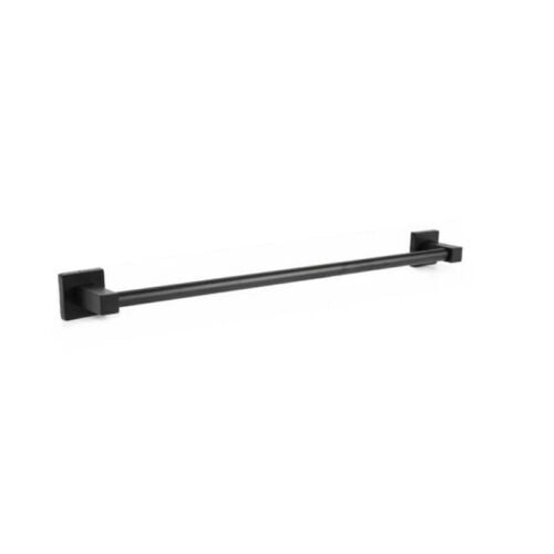 PORTA ASCIUGAMANI ASTA SUPPORTO 50CM BAGNO DA MURO ASCIUGA MANO CASA NERO 02108