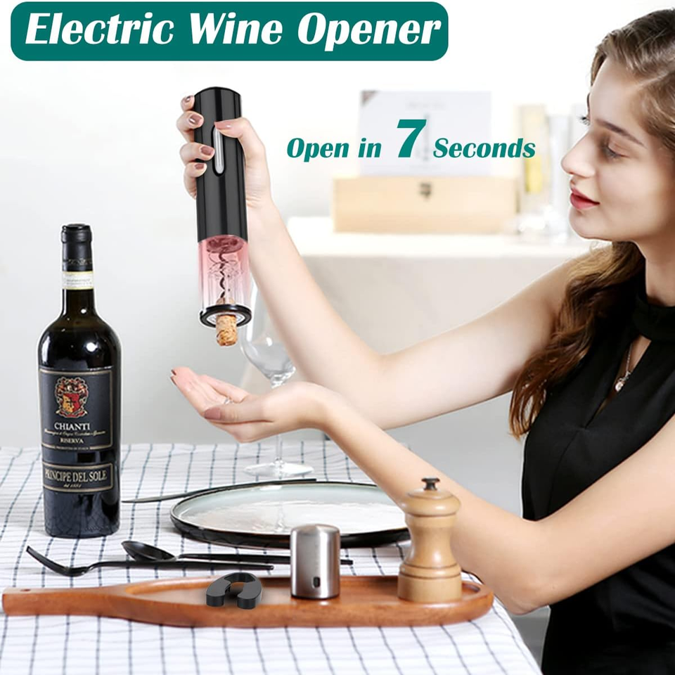 APRIBOTTIGLIE ELETTRICO CAVATAPPI A BATTERIA SENZA FILO AUTOMATICO VINO TAVOLO