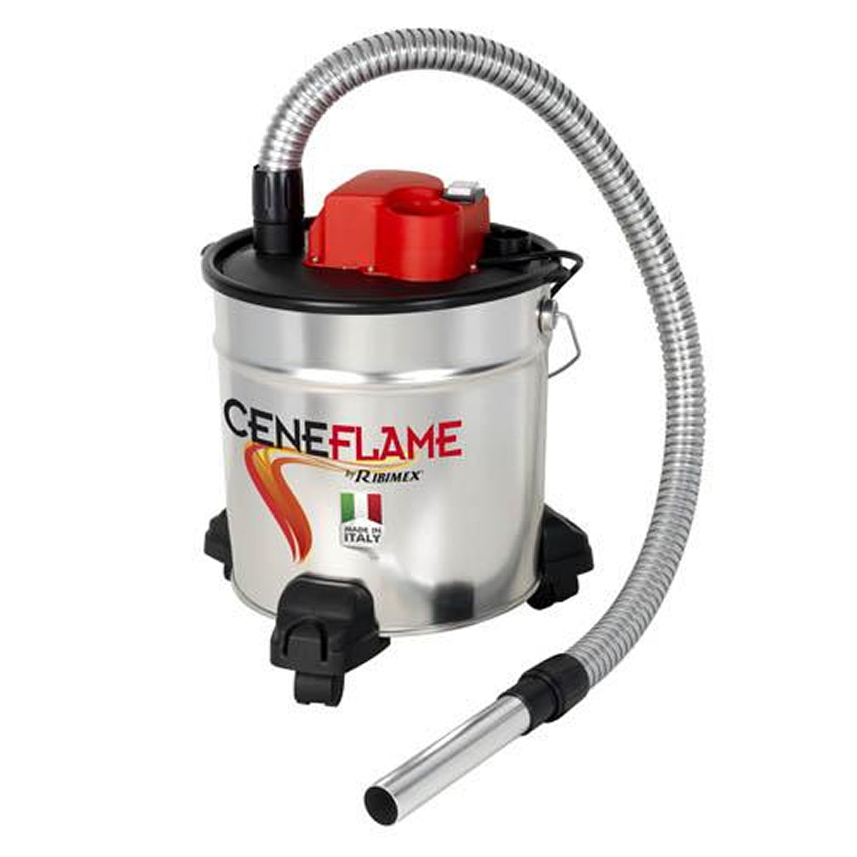 Ribitech bidone aspira cenere 18 litri cene flame 950 w per stufe camini barbeque