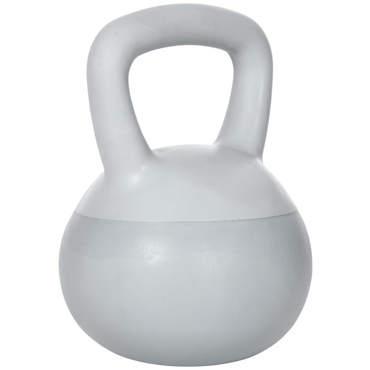 Kettlebell per Allenamento 8 Kg in PVC e Sabbia Metallica Grigio