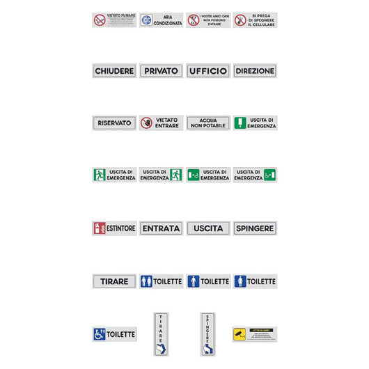 10pz etichetta segnaletica uscita a destra 150028nlm