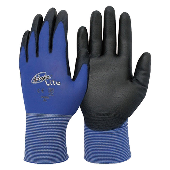 12coppie guanti nylon / poliuretano 'ninja lite' tg. 9 1110154nlm