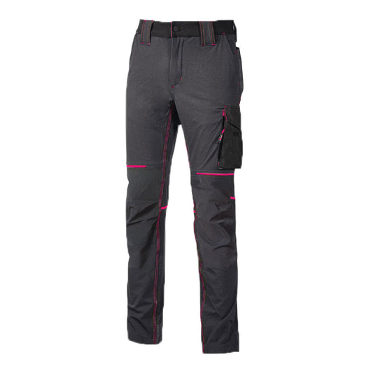 pantalone da lavoro 'world lady' m - colore grey fucsia 1064952nlm