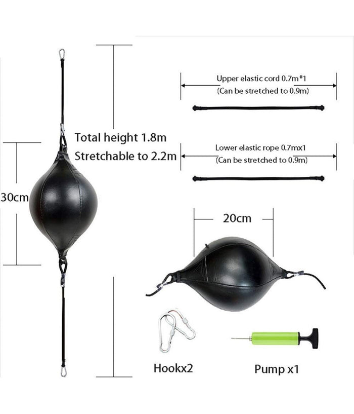 Sacco Da Boxe Borsa A Sfera A Doppia Estremità  In Pu Punch Sport Fitness Adulti         