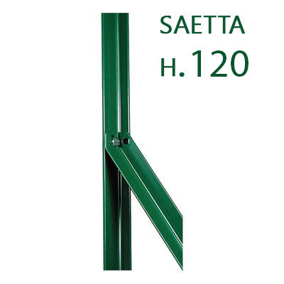 10Pz Saetta A "L" Altezza 120 Cm Verde Plastificata Per Sostegno Paletti Per Recinzione