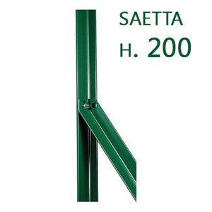 10Pz Saetta A "L" Altezza 200 Cm Verde Plastificata Per Sostegno Paletti Per Recinzione