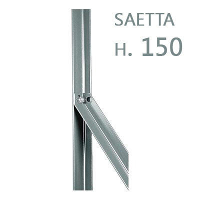 saetta di sostegno a l h 150 cm 25x25x3 mm zincata per paletti in ferro a t da h 175 e 200 recinzioni da giardino cod:ferx.mi.87.s