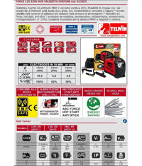 Saldatrice Inverter Force 125 + Accessori - Telwin - Cod.815855         