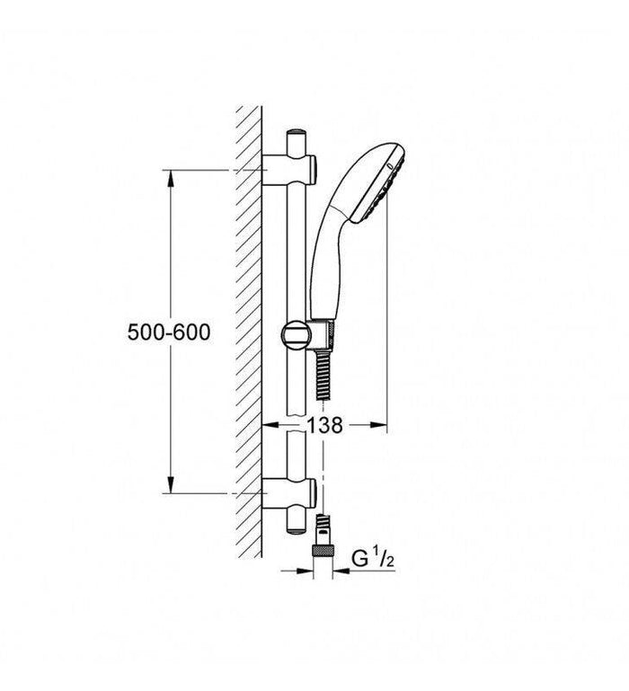 Colonna doccia ideal standard serie idealjet, cromata cod 79937