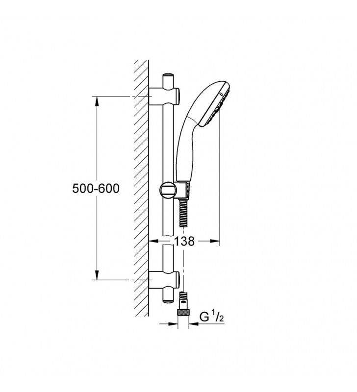 Colonna doccia ideal standard serie idealjet, cromata cod 79937