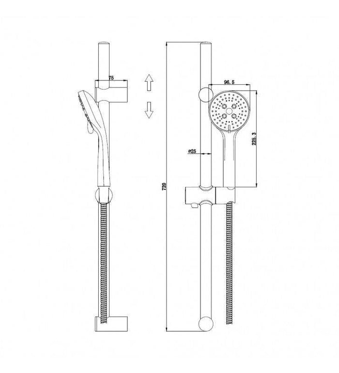 Colonna doccia serie oasi design quadro e risparmio acqua integrato cod 77786