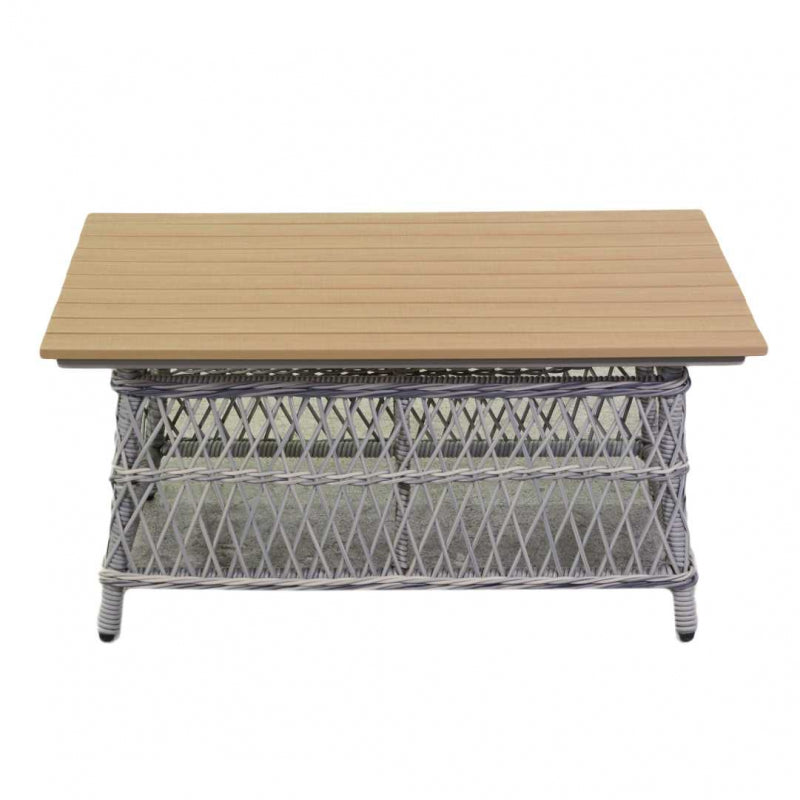 Salotto alluminio rattan Jefferson grigio 2 posti