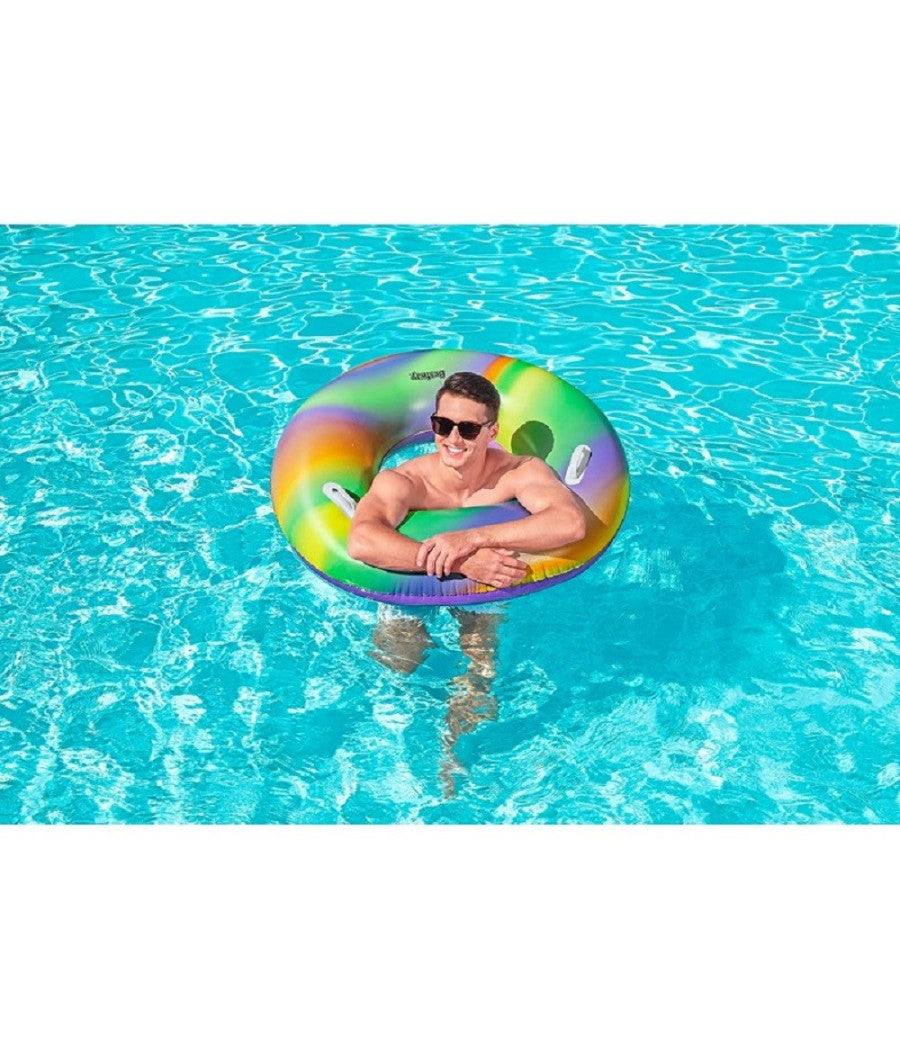 Salvagente Fashion Rainbow Stampa Multicolore 119 Cm Con Maniglie Piscina 36352         