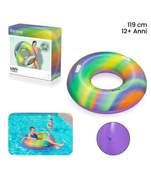 Salvagente Fashion Rainbow Stampa Multicolore 119 Cm Con Maniglie Piscina 36352         