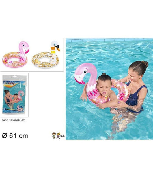 Salvagente Gonfiabile 61cm Per Bambini Shimmer N'float Ciambella Assortiti 36306         