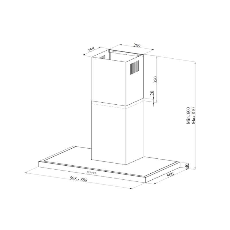 Samet Cappa Embla 60 da parete acciaio inox