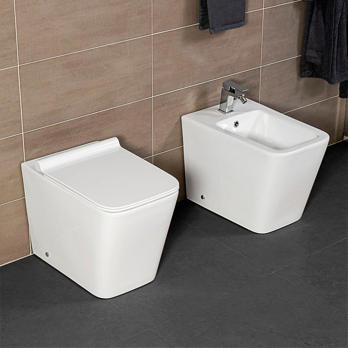 Sanitari a terra Malaga rimless wc + bidet + copriwc softclose