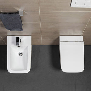 Sanitari a terra Malaga rimless wc + bidet + copriwc softclose