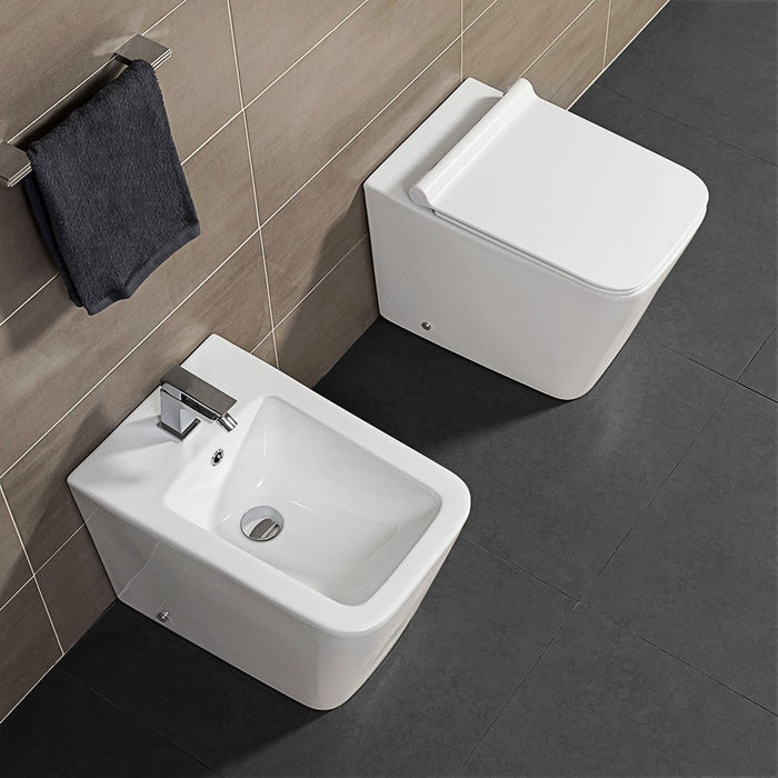 Sanitari a terra Malaga rimless wc + bidet + copriwc softclose