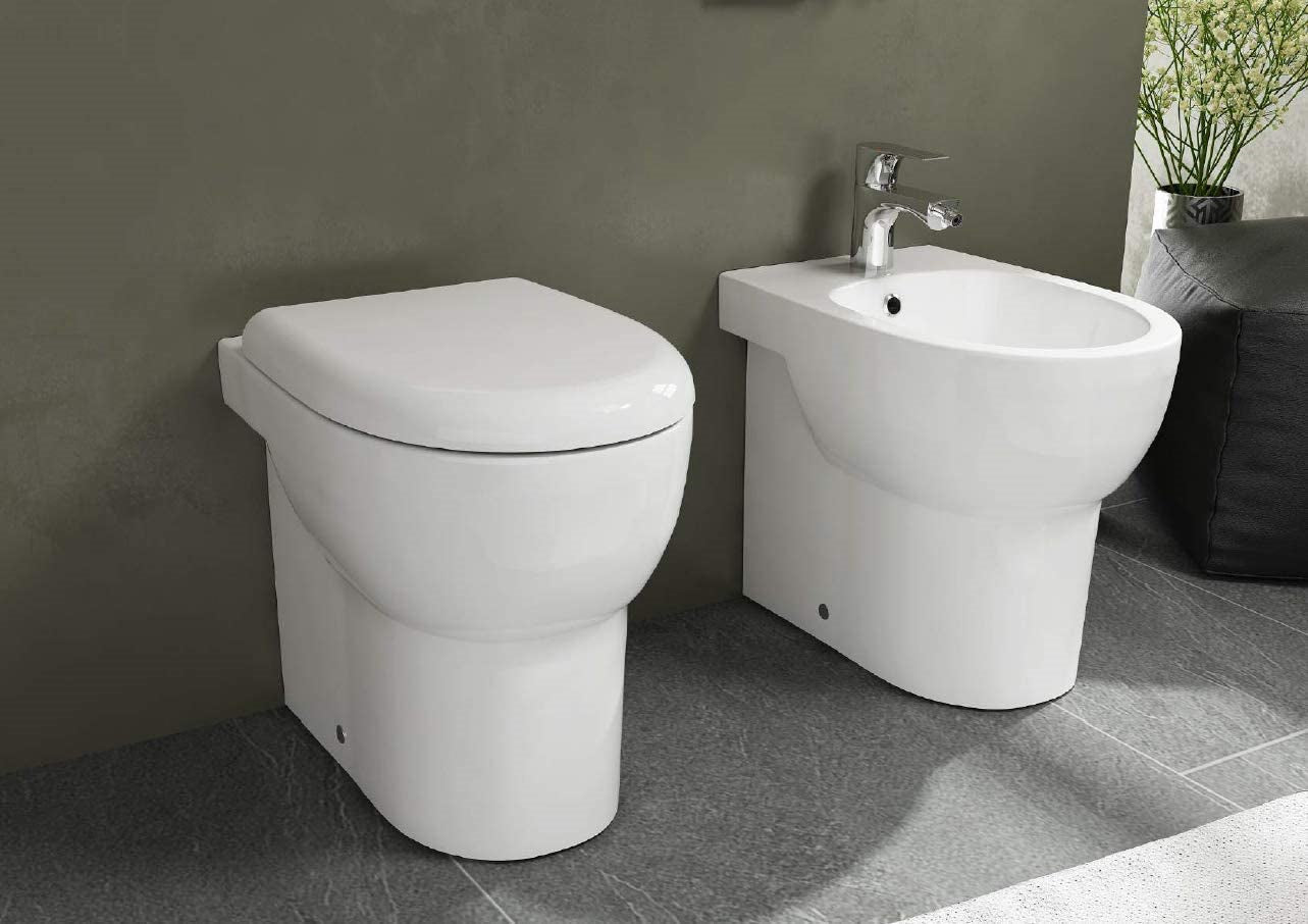 Sanitari bagno mod. ABE wc easy clean + bidet + copri wc . - Azzurra ceramica