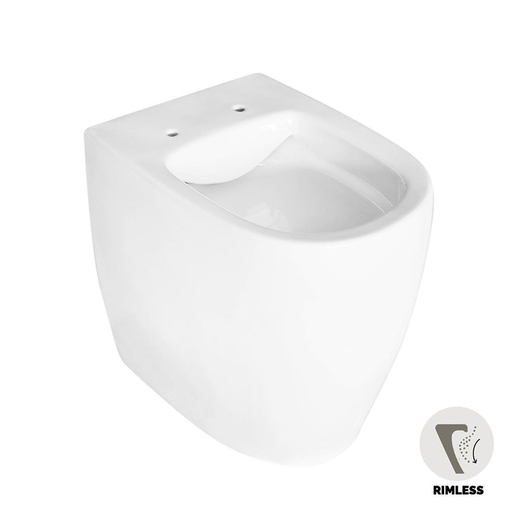 Sanitari per anziani filo muro alti 49 cm Rimless serie Comoda con sedile incluso