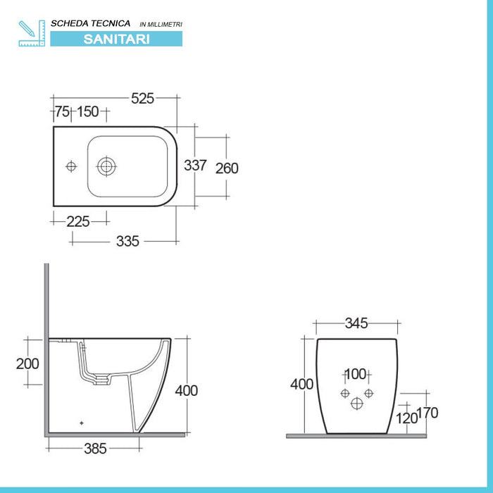 Sanitari filomuro nero opaco Rimless Rak serie Metropolitan copriwc soft-close