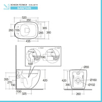 Sanitari filomuro rimless Rak Illusion con copriwater soft close