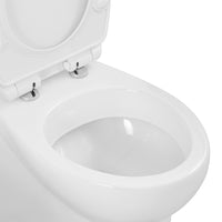 Sanitari filomuro salvaspazio in ceramica bianca con copri wc incluso 