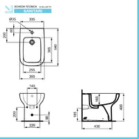 Sanitari Ideal Standard filomuro Rimless con copriwater I.Life A 