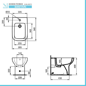 Sanitari Ideal Standard filomuro Rimless con copriwater I.Life A 