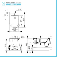 Sanitari sospesi Rimless Mirto scarico a parete e sedile soft close