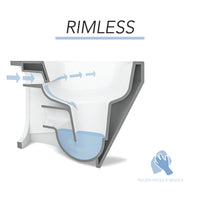 Sanitari sospesi rimless Simas Henges con sedile soft close incluso