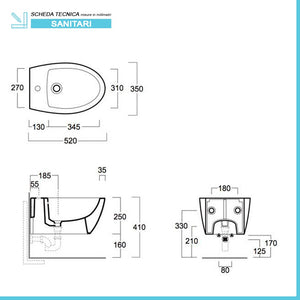 Sanitari sospesi Rimless Simas LFT Spazio con copriwater soft close incluso