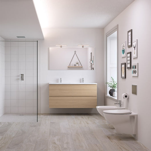 Sanitari sospesi serie Morning WC rimless + bidet + chiusura soft close