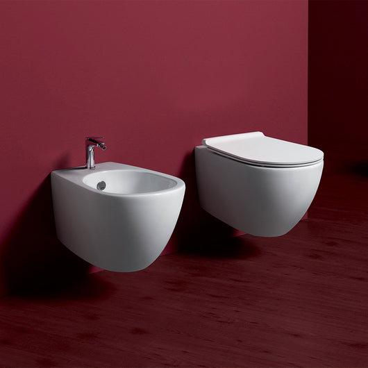 Sanitari Sospesi Simas Modello Vignoni RIMLESS con Sedile Soft-Close WC + Bidet