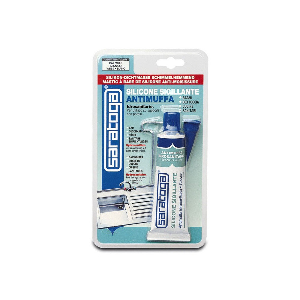 Saratoga 60ml silicone sigillante bianco in blister