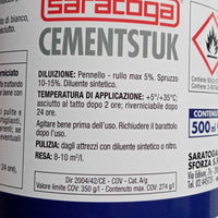 Saratoga cementstuk 500ml fondo primer bianco opaco per muro e legno